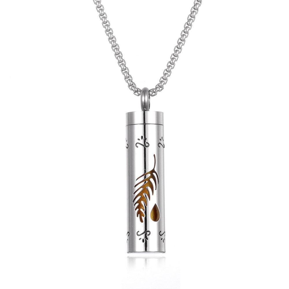 Aromatherapy Pendant Perfume Bottle Essential Oil Titanium Steel - Image 5