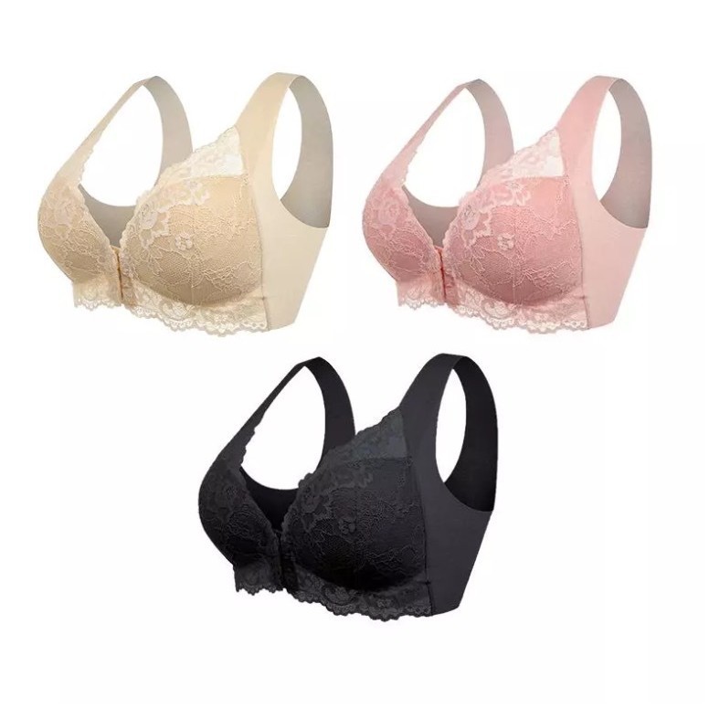 Front-closure Plus-size Lace Bralette Without Underwire - Image 2