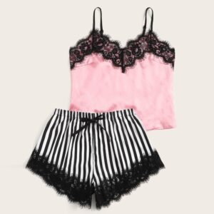 Midnight Charm Lace Nightwear Lounge Set