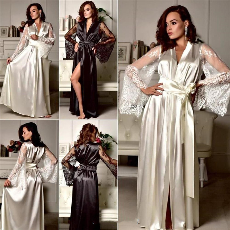 Satin Wrap Robe Sleepwear - Image 5