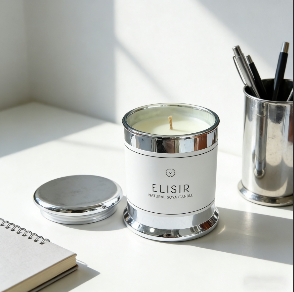 ELISIR Premium Soy Wax Candle 255g, Natural Soya Aromatherapy Candle For Home Relaxation And Home Refreshment - Image 5