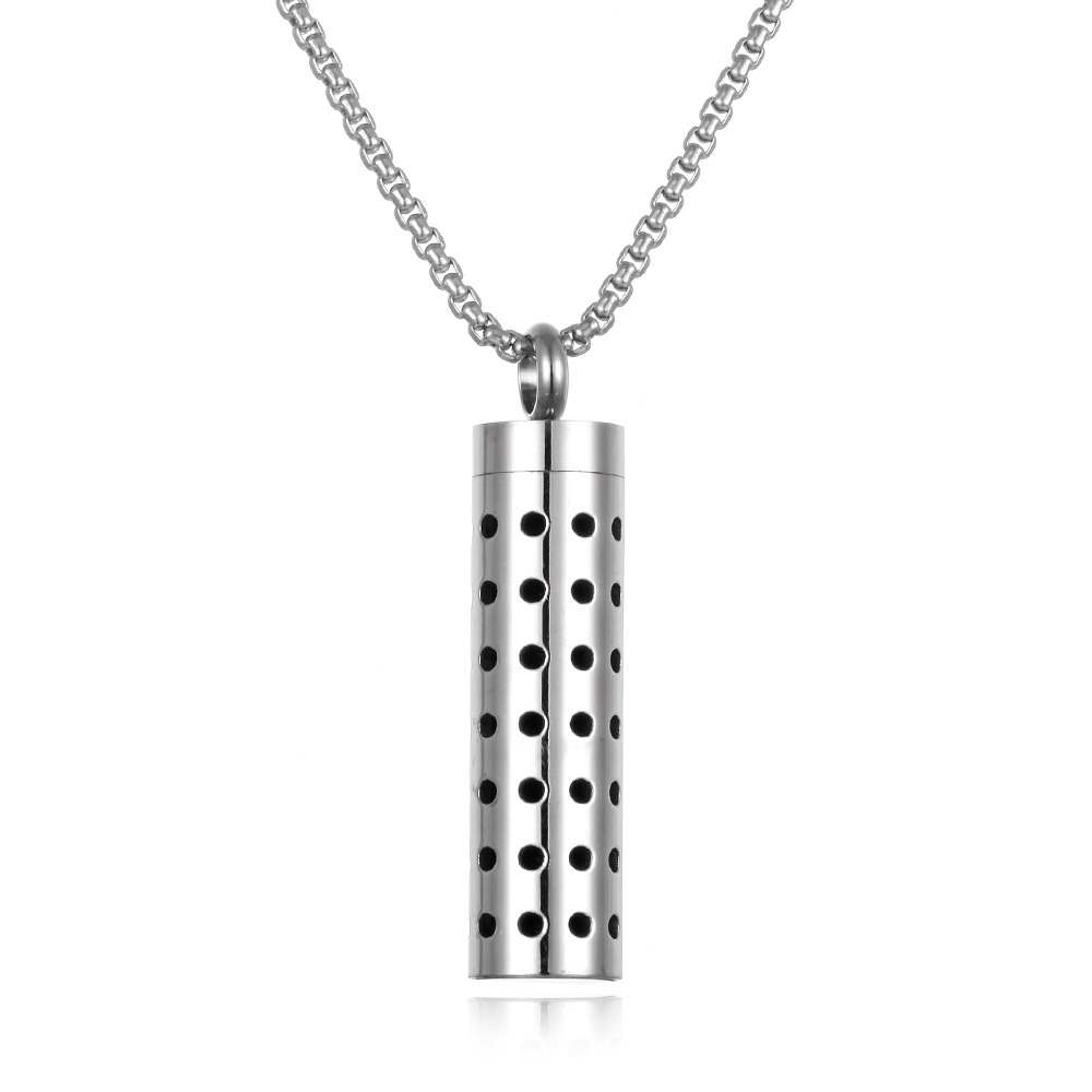 Aromatherapy Pendant Perfume Bottle Essential Oil Titanium Steel - Image 6