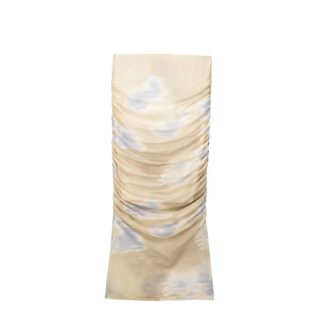 Pleated Bralette Top & Fitted Skirt Set - Image 3