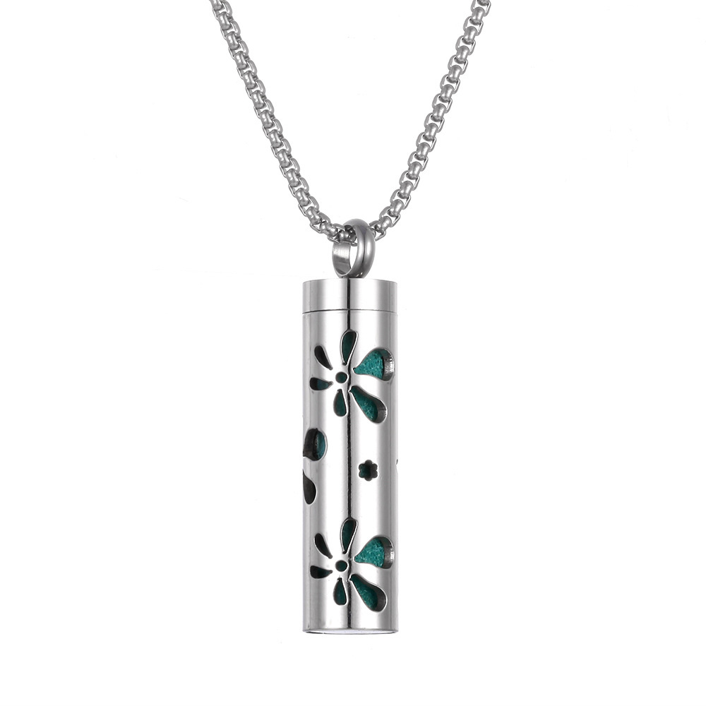 Aromatherapy Pendant Perfume Bottle Essential Oil Titanium Steel - Image 7