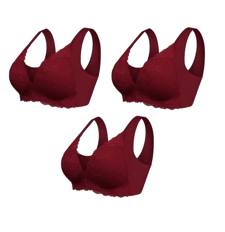 Front-closure Plus-size Lace Bralette Without Underwire - Image 7