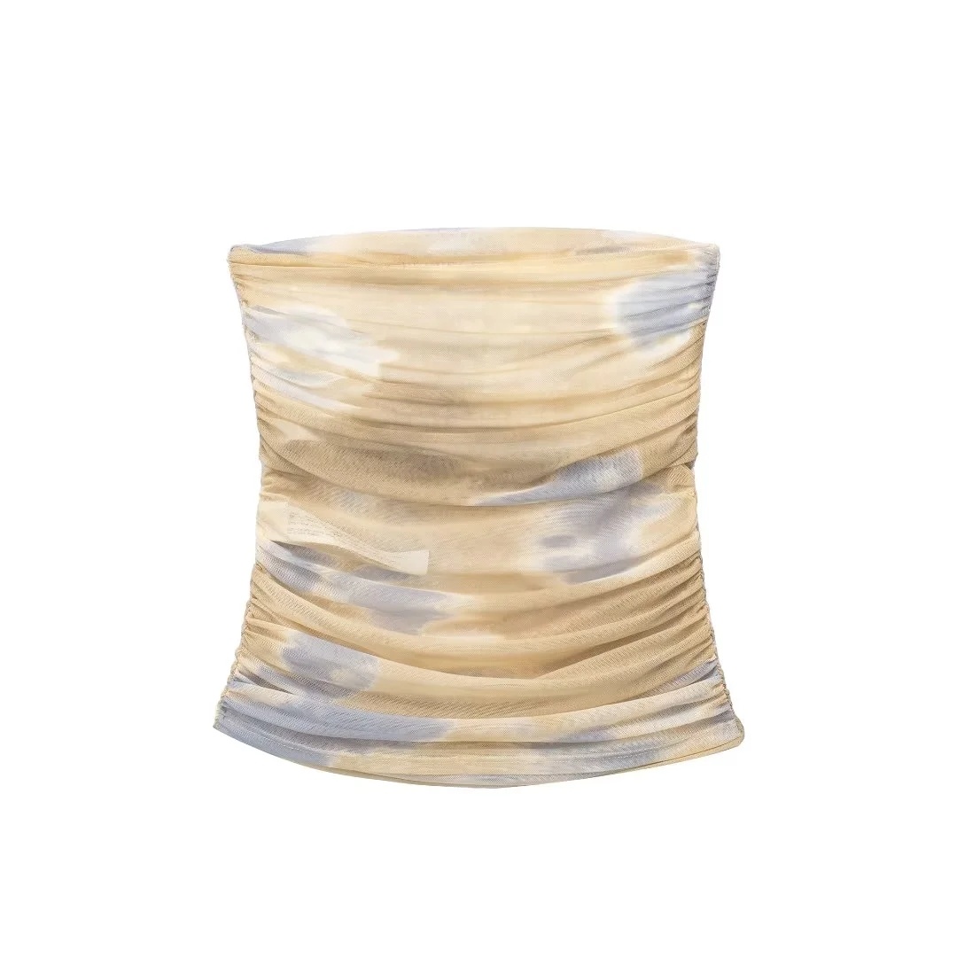 Pleated Bralette Top & Fitted Skirt Set - Image 2