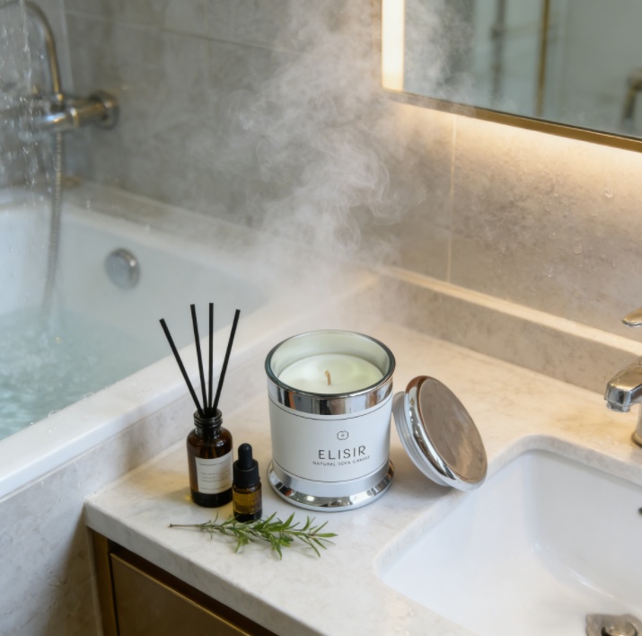ELISIR Premium Soy Wax Candle 255g, Natural Soya Aromatherapy Candle For Home Relaxation And Home Refreshment - Image 6