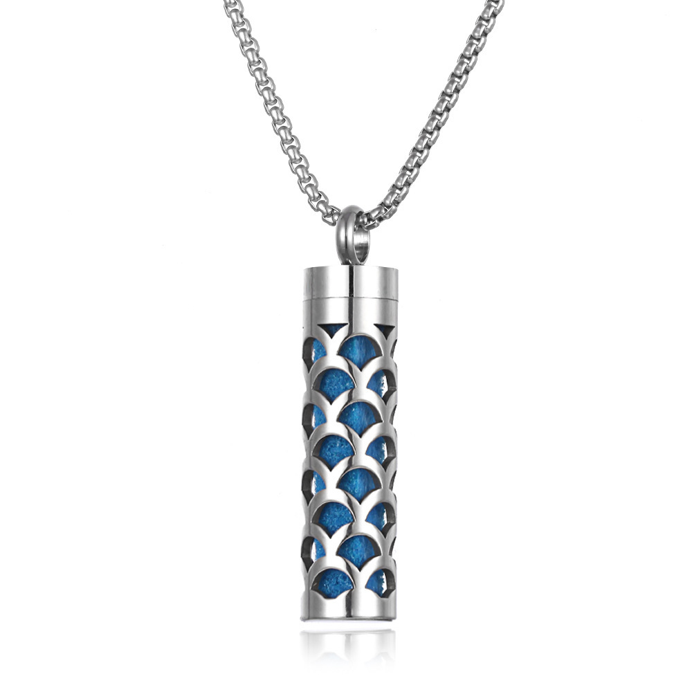 Aromatherapy Pendant Perfume Bottle Essential Oil Titanium Steel - Image 3